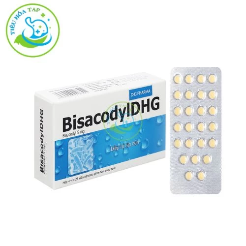 Bisacodyl DHG - Hộp 4 vỉ x 25 viên